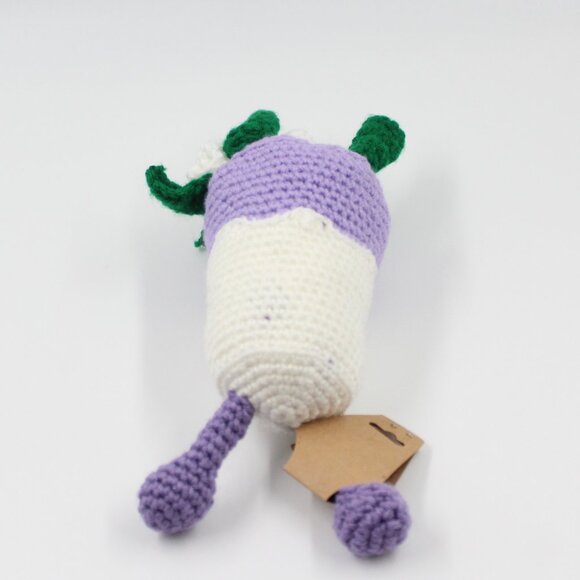 Handmade Crochet Amigurumi Lavender Latte Plush Stuffed Toy - Picture 2 of 2